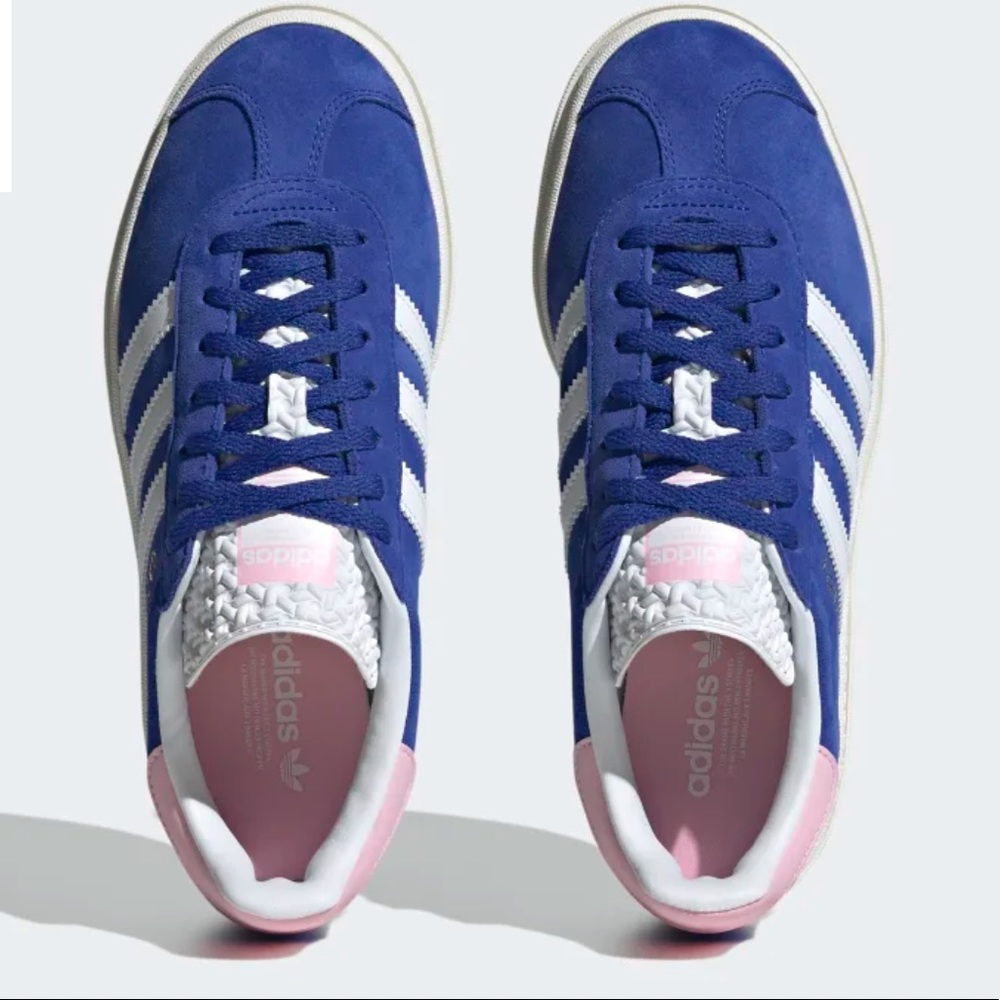 Adidas gazelle bold platform sold out online blue and pink - brand new with box